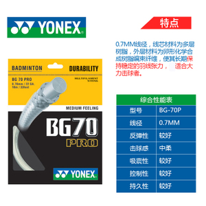 YONEX/尤尼克斯 YY-NBG-95-BG70