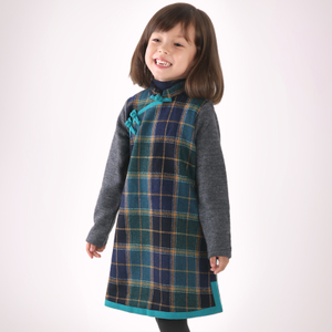 Chou-Chou Chic/雅童小铺 WG-822-Blue-green-lattice