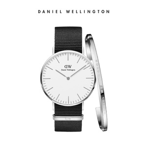 Daniel Wellington Cornwall-white40cuff-Silver